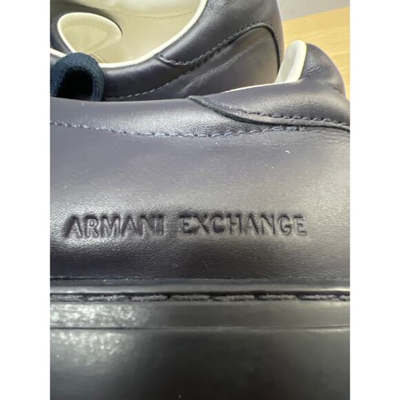 Armani Exchange Emporio Armani Low Top Lace Up Sneaker Navy Blue Mens Size 10 - Picture 11 of 12